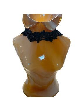 Black Lace Choker Necklace One Size